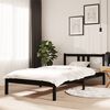 vidaXL Cadre de lit sans matelas noir bois massif 100x200 cm