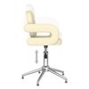 vidaXL Chaise pivotante de salle &agrave; manger Cr&egrave;me Similicuir