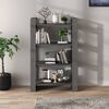vidaXL Bibliothèque/Séparateur de pièce Gris 80x35x125 cm Pin massif