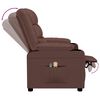 vidaXL Fauteuil de massage électrique Marron Similicuir
