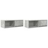 vidaXL Meubles TV 2 pcs gris b&eacute;ton 80x31x25,5 cm bois d'ing&eacute;nierie