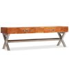 vidaXL Meuble TV avec tiroirs bois d’acacia massif 140 cm