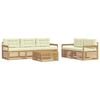 vidaXL Ensemble de canap&eacute;s d'ext&eacute;rieur 6 pc Blanc et cr&egrave;me