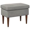 vidaXL Pouf Gris clair 55 x 35 x 41 cm Velours
