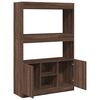 vidaXL Buffet haut ch&ecirc;ne marron 92x33x140 cm bois d'ing&eacute;nierie