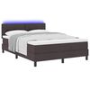vidaXL Lit &agrave; ressorts avec matelas Marron fonc&eacute; 140 x 190 cm tissu