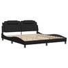 vidaXL Cadre de lit Viana avec LED sans matelas noir 180x200 cm