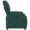 vidaXL Fauteuil inclinable &eacute;lectrique Vert fonc&eacute; Tissu