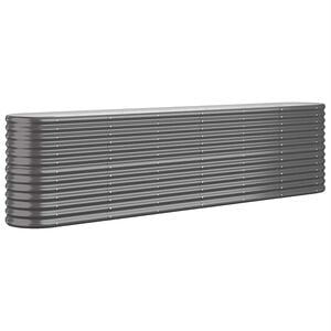 vidaXL Lit sur&eacute;lev&eacute; de jardin Acier galvanis&eacute; Anthracite