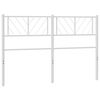 vidaXL T&ecirc;te de lit de remplacement m&eacute;tal blanc 135 cm