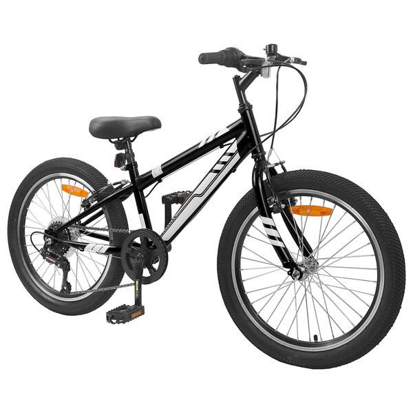 vidaXL V&eacute;lo de Montagne 20 Pouces 6-Speed pour 5-8 ans Noir