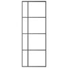 vidaXL Porte coulissante Verre ESG dépoli et aluminium 76x205 cm Noir