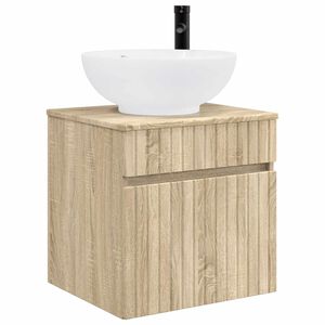 vidaXL Meuble de lavabo mural Ch&ecirc;ne Sonoma 49 x 44,5 x 66,5 cm