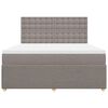 vidaXL Sommier &agrave; lattes de lit avec matelas Taupe 180x200 cm Tissu