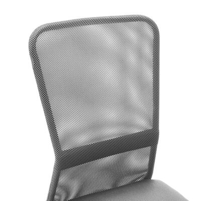 vidaXL Chaise de bureau Gris 44x52x100 cm Tissu en maille