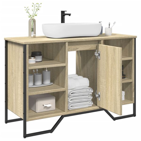 vidaXL Armoire lavabo de salle de bain chêne sonoma 91x35x60 cm