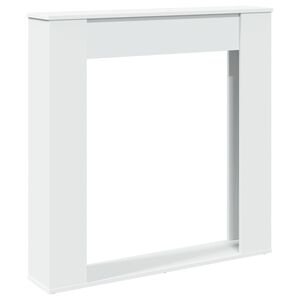 VidaXL Cadre de chemin&eacute;e blanc 100x20x100 cm bois d'ing&eacute;nierie