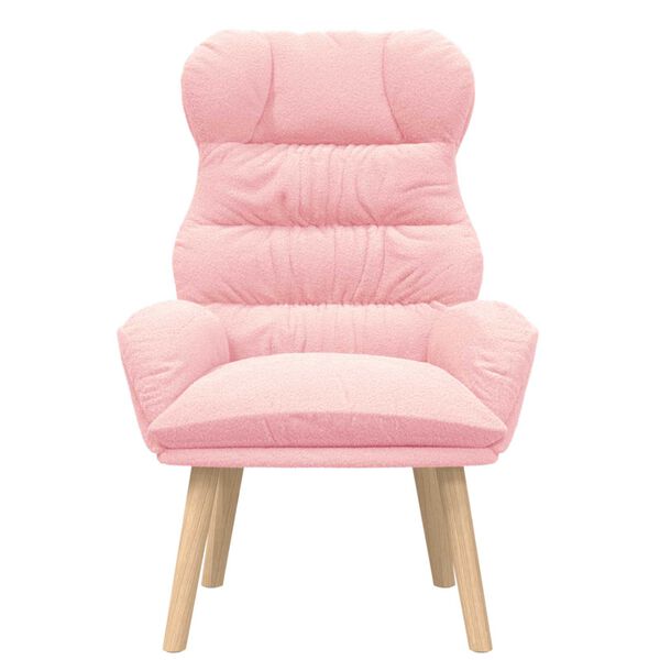 vidaXL fauteuil Rose 69 x 74 x 93 cm Tissu Sherpa