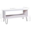 vidaXL Table basse New York Blanc Bois de pin massif