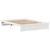 vidaXL Cadre de lit sans matelas blanc 140x190 cm bois de pin massif