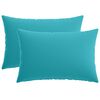 vidaXL Housse de coussin 2 pcs HEERLEN Turquoise 30 x 50 cm Polyester