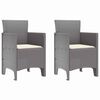 vidaXL Chaise de jardin 2 pc Gris clair Polypropyl&egrave;ne