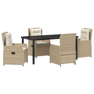 vidaXL Ensemble de salle &agrave; manger pour jardin 5 pcs polyrotin