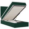vidaXL Cadre de lit ottoman avec matelas vert fonc&eacute; 100x200 cm velours