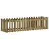 vidaXL Lit sur&eacute;lev&eacute; de jardin design de cl&ocirc;ture bois de pin impr&eacute;gn&eacute;