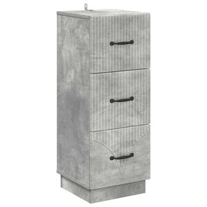 vidaXL Armoire &agrave; tiroirs Gris b&eacute;ton 33 x 34,5 x 87 cm
