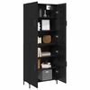 vidaXL Haut Armoire Ch&ecirc;ne noir 69,5 x 34 x 180 cm Bois d'ing&eacute;nierie