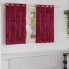 vidaXL Rideaux en velours 2 pcs Bordeaux 140 x 140 cm Velours