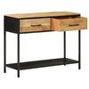 vidaXL Table console 100x35x76 cm bois massif de manguier et fer