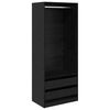 vidaXL Armoire Ch&ecirc;ne noir 80 x 50 x 200 cm Bois d'ing&eacute;nierie