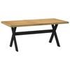 vidaXL Table &agrave; manger NOAIN pieds en forme de X 180x90x75cm massif pin