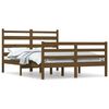 vidaXL Cadre de lit Bois massif de pin 120x200 cm Marron miel