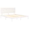 vidaXL Cadre de lit sans matelas blanc 150x200 cm bois massif