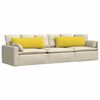 vidaXL Coussins de canap&eacute; 2 pcs Jaune clair 120 x 40 cm tissu