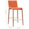 vidaXL Ensemble de bar 3 pcs Similicuir Orange