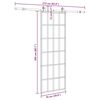 vidaXL Porte coulissante kit de quincaillerie noir 76x205 cm verre ESG