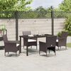 vidaXL Ensemble de salle &agrave; manger pour jardin 5 pcs Marron polyrotin