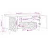 vidaXL Meuble TV Blanc 105 x 33,5 x 46 cm Bois de mangue massif