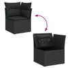 vidaXL Salon de jardin 8 pcs avec coussins noir r&eacute;sine tress&eacute;e