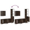 vidaXL Ensemble d'armoires de salle de bain 4 pcs ch&ecirc;ne marron