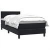 vidaXL Sommier &agrave; lattes de lit avec matelas noir 100x220 cm velours
