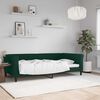 vidaXL Lit de repos sans matelas vert fonc&eacute; 100x200 cm velours
