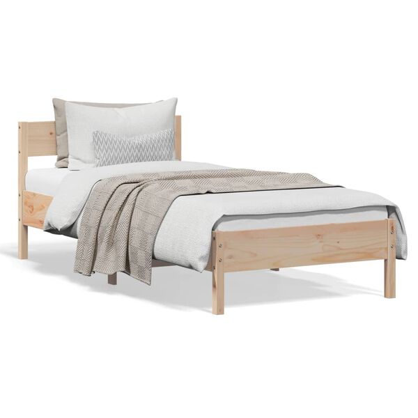 vidaXL Cadre de lit sans matelas 90x190 cm bois de pin massif