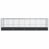 vidaXL Volière avec extension argenté 832x207x212 cm acier