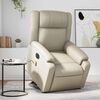 vidaXL Fauteuil inclinable de massage &eacute;lectrique cr&egrave;me similicuir