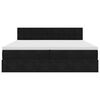VidaXL Cadre de lit ottoman avec matelas noir 200x200 cm velours
